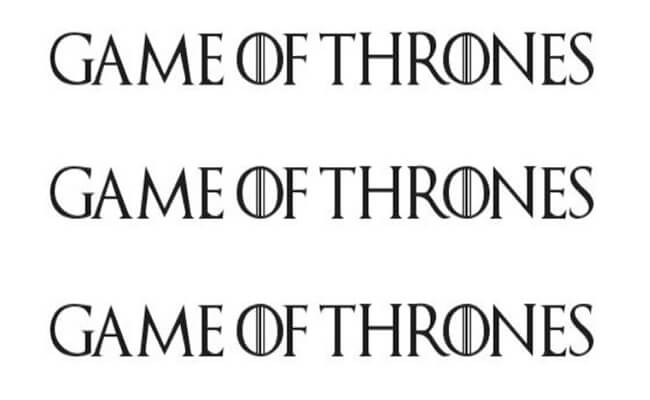 game of thrones font similar in word