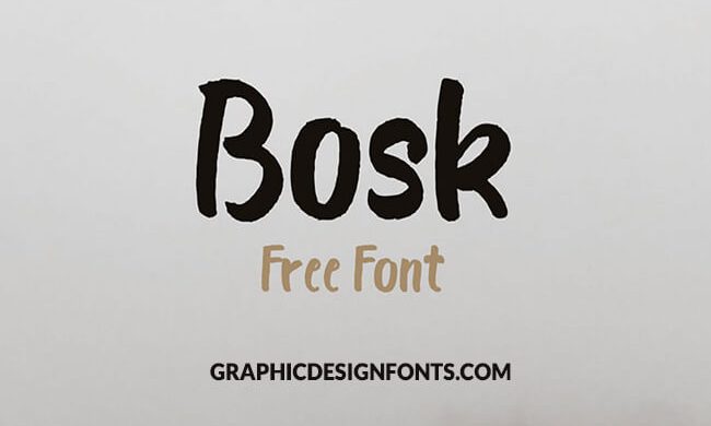 Bosk Font Family Free Download