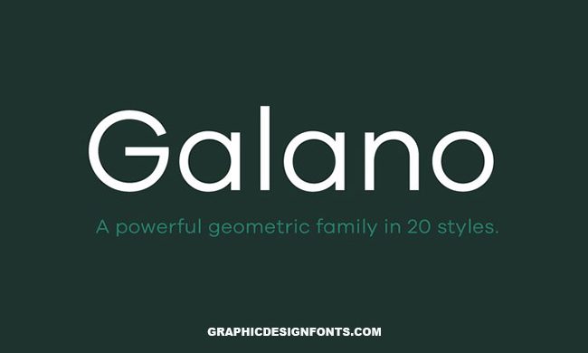 Galano Font Family Free Download