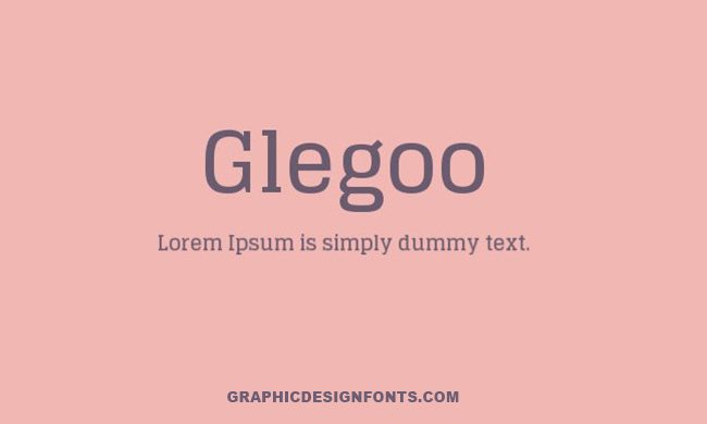 Glegoo Font Family Free Download