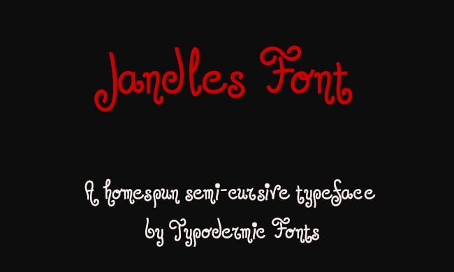 Jandles Font Family Free Download By Ray Larabie
