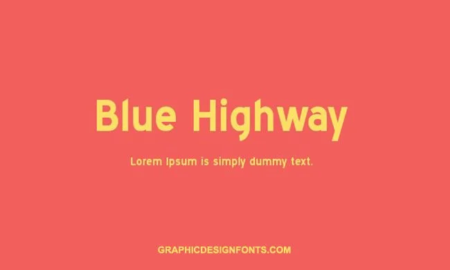 Blue Highway Font Family Free Download