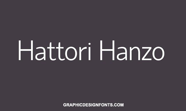Hattori Hanzo Font Family Free Download