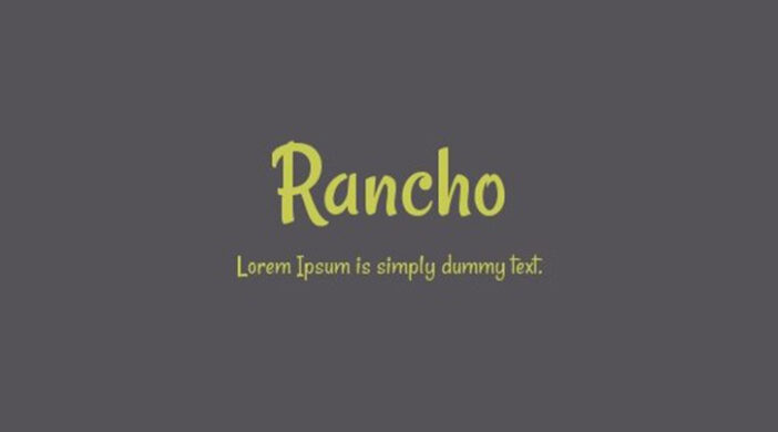Rancho Font Family Free