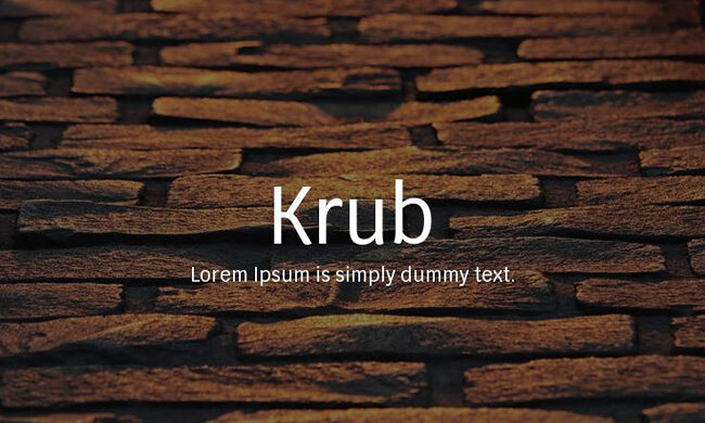 Krub Font Family Free Download