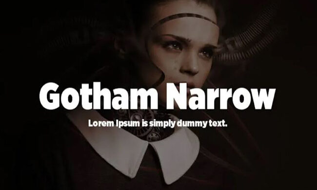 Gotham Narrow Font Family Free Download