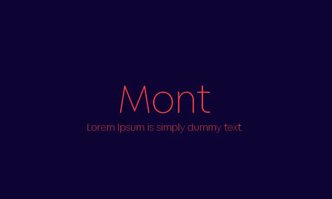 Mont Font Family Free Download