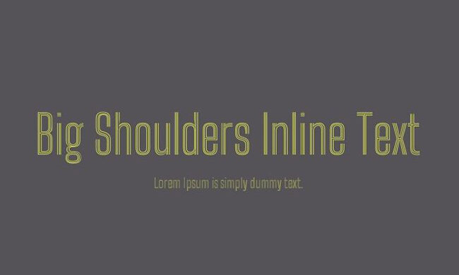 Big Shoulders Inline Text Font Family Free Download