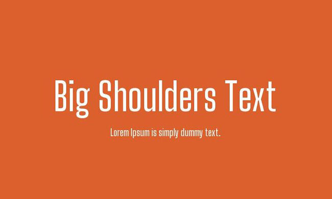 Big Shoulders Stencil Text Font Family Free Download