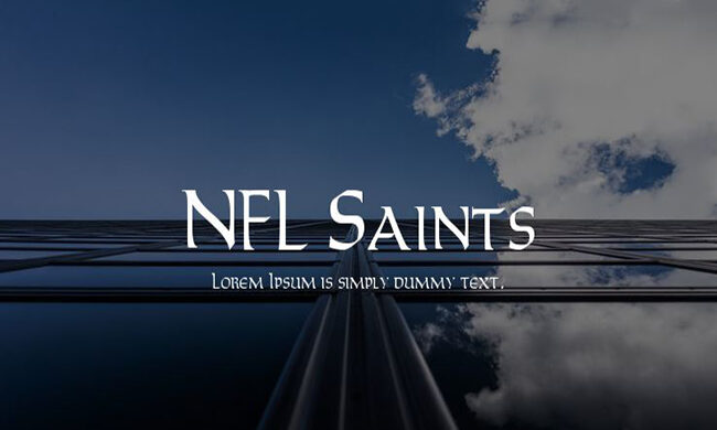NFL Saints Font Family Free Download