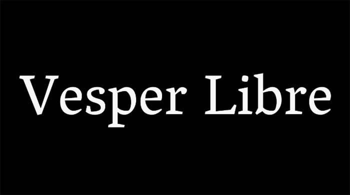 Vesper Libre Font Family Free Download