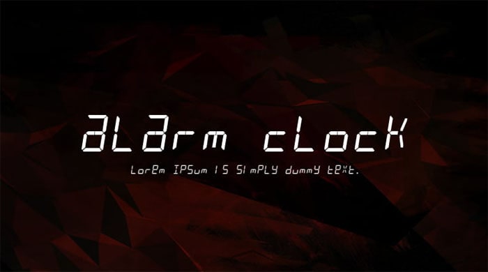 Alarm Clock Font Family Download