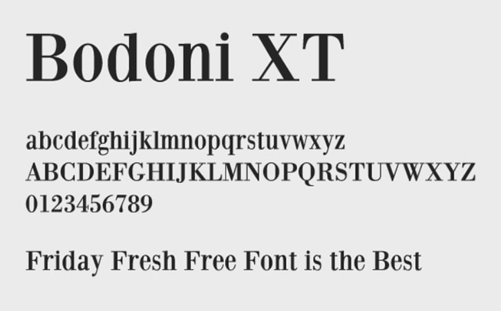BodoniXT Font Family Free Download